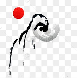水墨头像简约,微信头像 男生 成� 水墨简约山水墨迹线条国画png