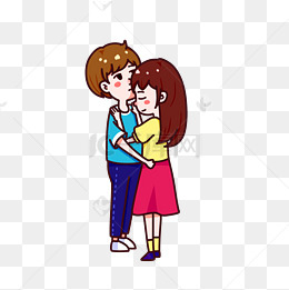 情人节男生女生依依不舍