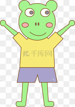 卡通可爱青蛙矢量图