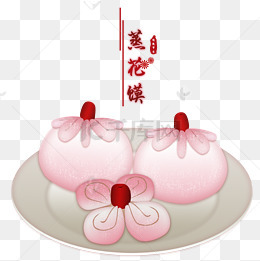 春节蒸花馍红枣手绘