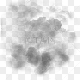 卡通水墨烟云免抠图下载