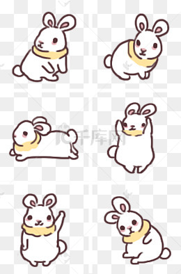 活泼可爱卡通兔子贴纸