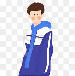 穿着蓝色校服的男孩免抠图