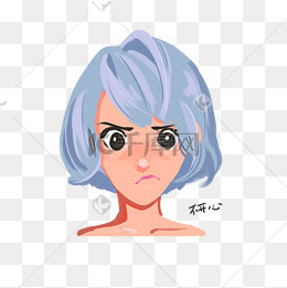 难受女孩可爱插画表情QQ表情包小黄图图片