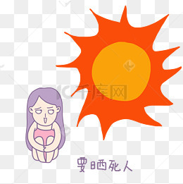 手指无聊手绘表情可爱双马萎孩清凉表情一个卡通的夏日图片图片