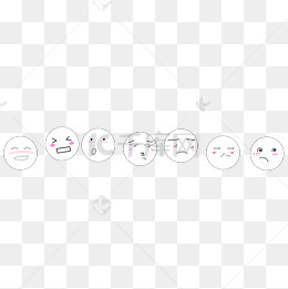 可爱的卡通表情分割线