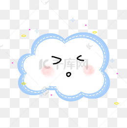 可爱卡通云朵表情