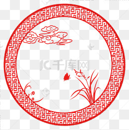 中国风古典风格扁平风格边框素材矢量图