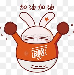 日常情绪卡通兔子表情包之加油