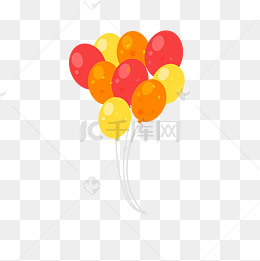 节日彩色卡通手绘气球