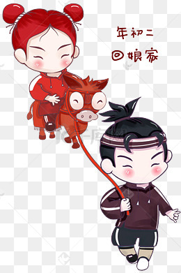 新年传统习俗手绘插画素材图片免费下载_高清psd_千库