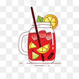 冰红茶矢量插画png