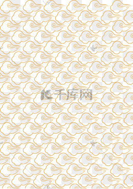 手绘红色祥云插画