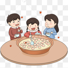 元宵节放鞭炮手绘插画