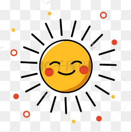 手绘mbe风格笑脸太阳下载