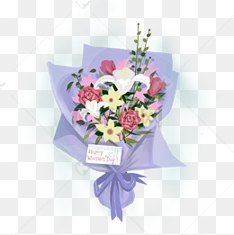 8妇女节鲜花祝福贺卡png