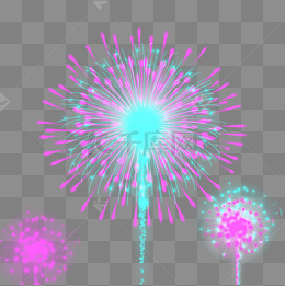 缤纷烟花礼花元素