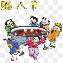 腊八节中国风手绘插画素材