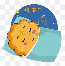 晚安深夜英文星星月亮云雾png图片装饰