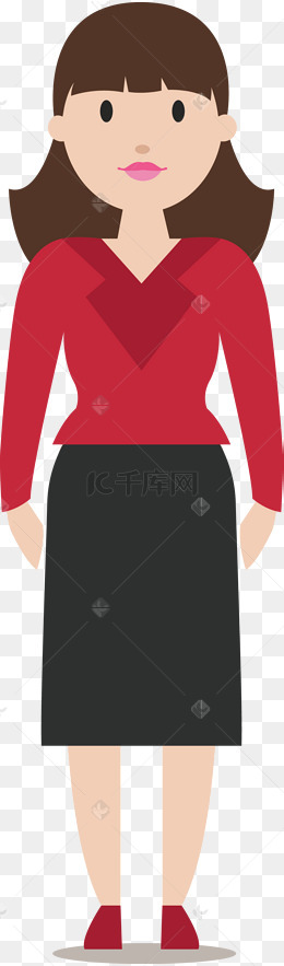 卡通女人五官素材图