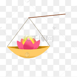 卡通荷花灯免抠图
