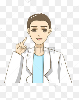 帅气的医生装饰插画