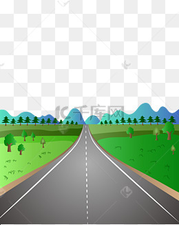 矢量免扣卡通马路
