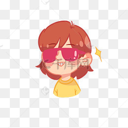 郁闷的小男孩表情包插画