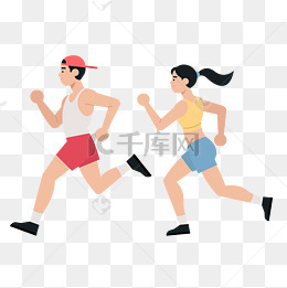 运动健身跑步的人物素材
