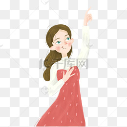 白色棕色紫色红色黄色可爱小女孩红包学习免扣png