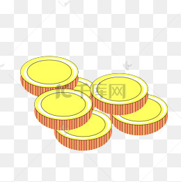一堆金币黄金插画