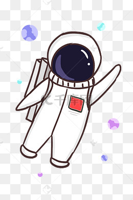 航天星系卡通插画