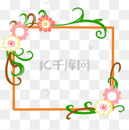欧式大气花朵边框