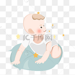 襁褓婴儿卡通插画