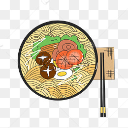 美味的牛肉面卡通插画