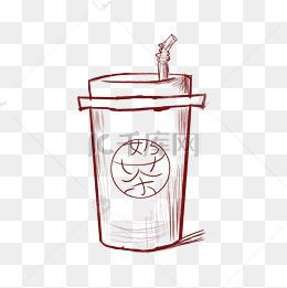 奶茶插画简笔画