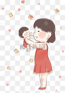 母亲节亲情人物卡通女性妈妈