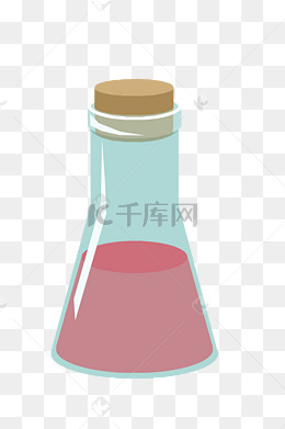 化学锥形瓶卡通插画