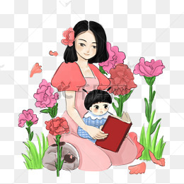 母爱温情温暖美丽妈妈五月快乐温柔