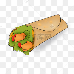 墨西哥美食卷饼插画