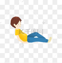 卡通躺着的小孩下载