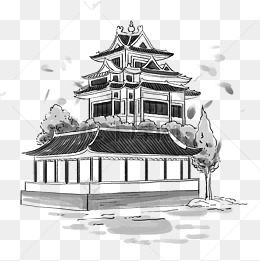 水墨古建筑