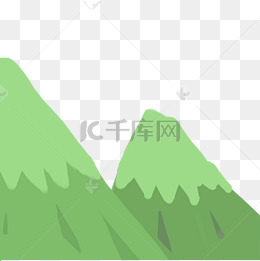 卡通绿色大山下载