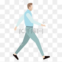 大踏步行人的插画