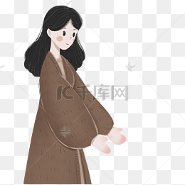 拥抱的卡通美女人物