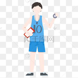 体育教师卡通插画