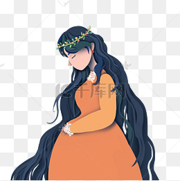 长发怀孕准妈妈
