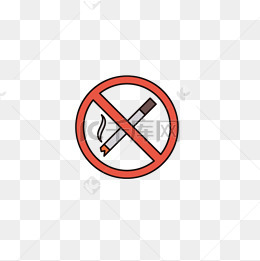 卡通禁止吸烟图标