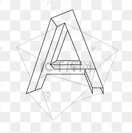 字母矛盾图形几何图标