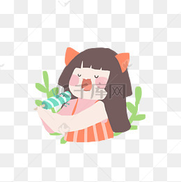 卡通小女孩
